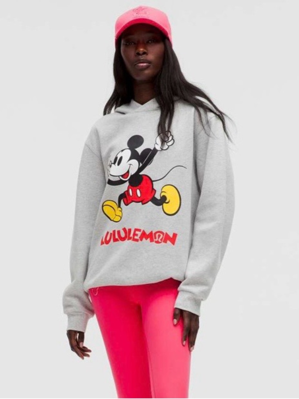 lululemon athletica Grey Mickey Graphic Hoodie with Red & Yellow Accents